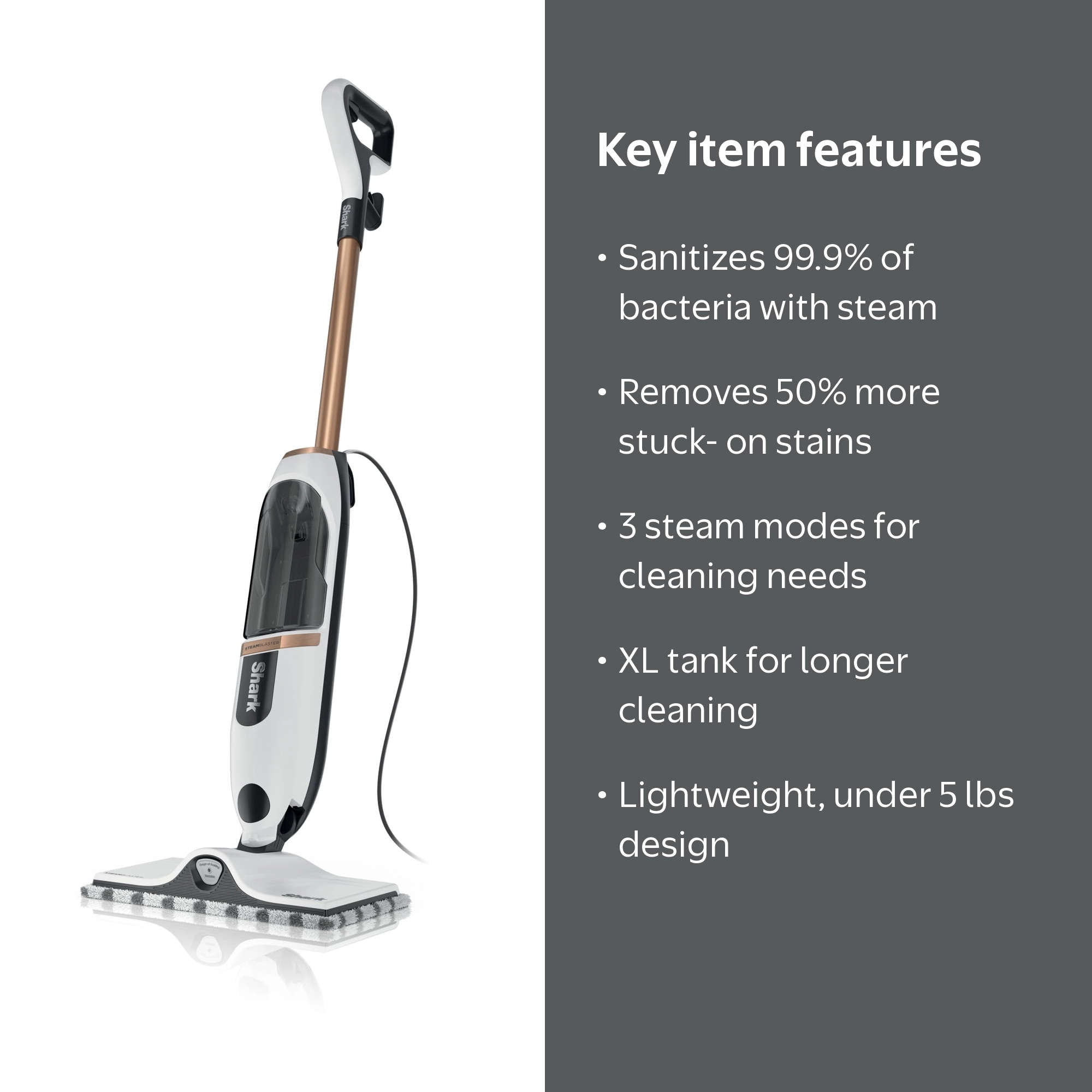 Shark, Steam Mop, S2001, for Sealed Hard Floors with Steam Blaster