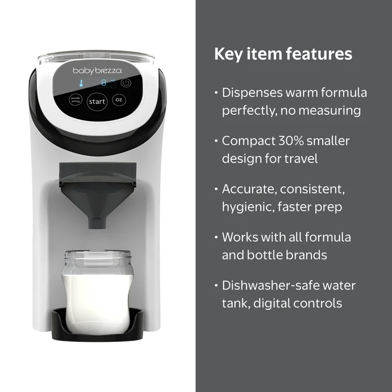 Baby Brezza Formula Pro Mini Baby Formula Mixer Machine Fits Small