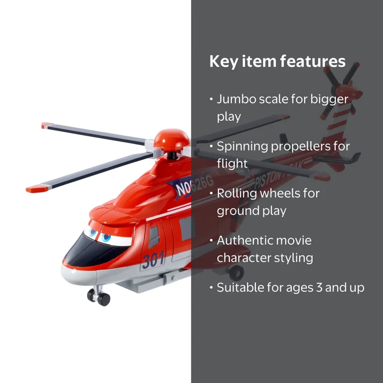 Disney Planes Fire Rescue Dusty Airplane Firefighter Jumbo Blade
