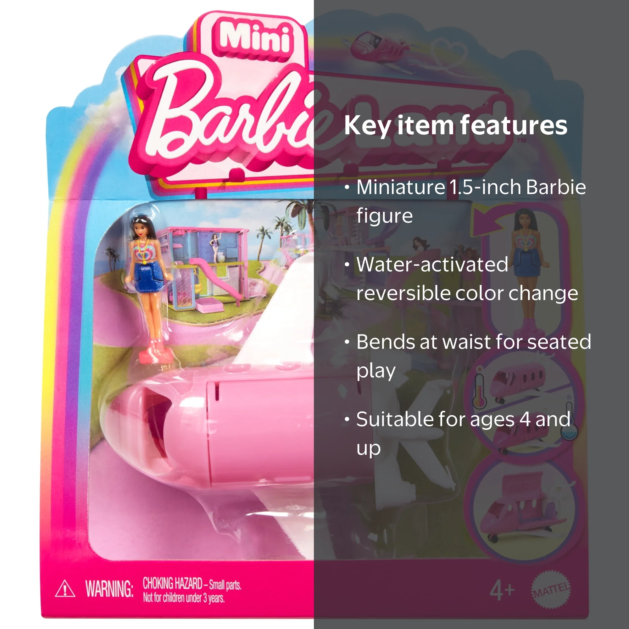 Barbie Mini BarbieLand Doll and Vehicle Set with Color-Change