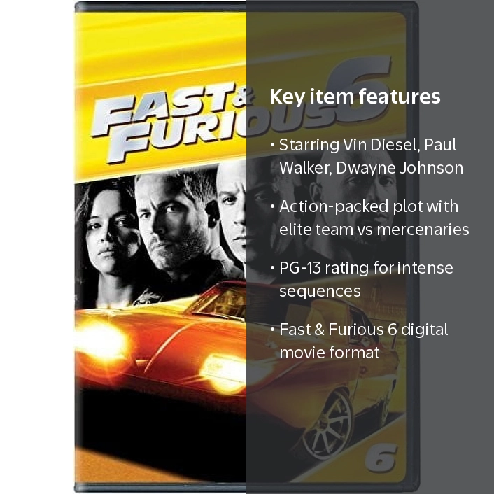 Universal Studios, Fast & Furious 6, Digital Video Disc - Walmart.com