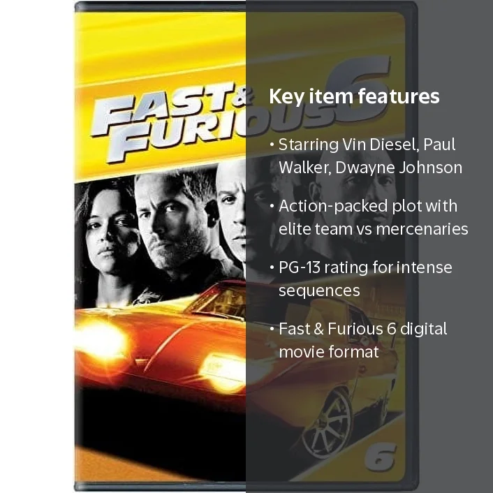 Universal Studios, Fast & Furious 6, Digital Video Disc - Walmart.com