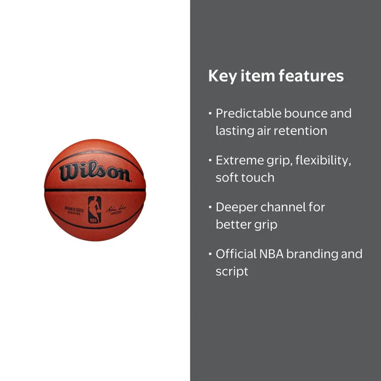 Free Shipping! Wilson NBA Authentic Indoor Outdoor Basketball with