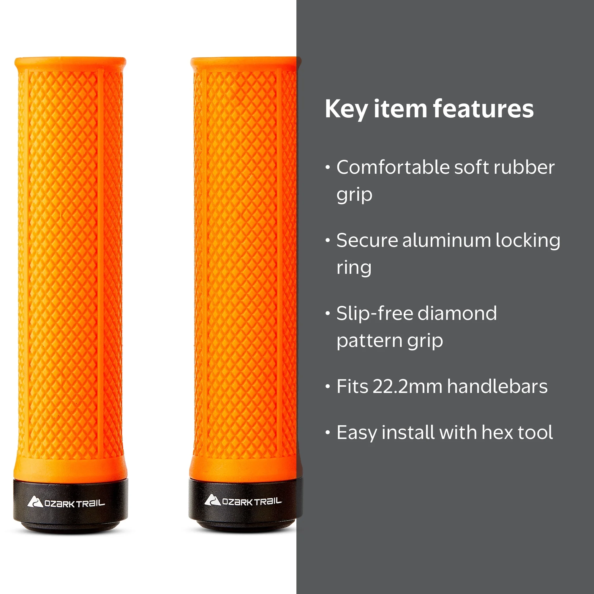 Ozark Trail Lock-on Bike Grips, Orange - Walmart.com