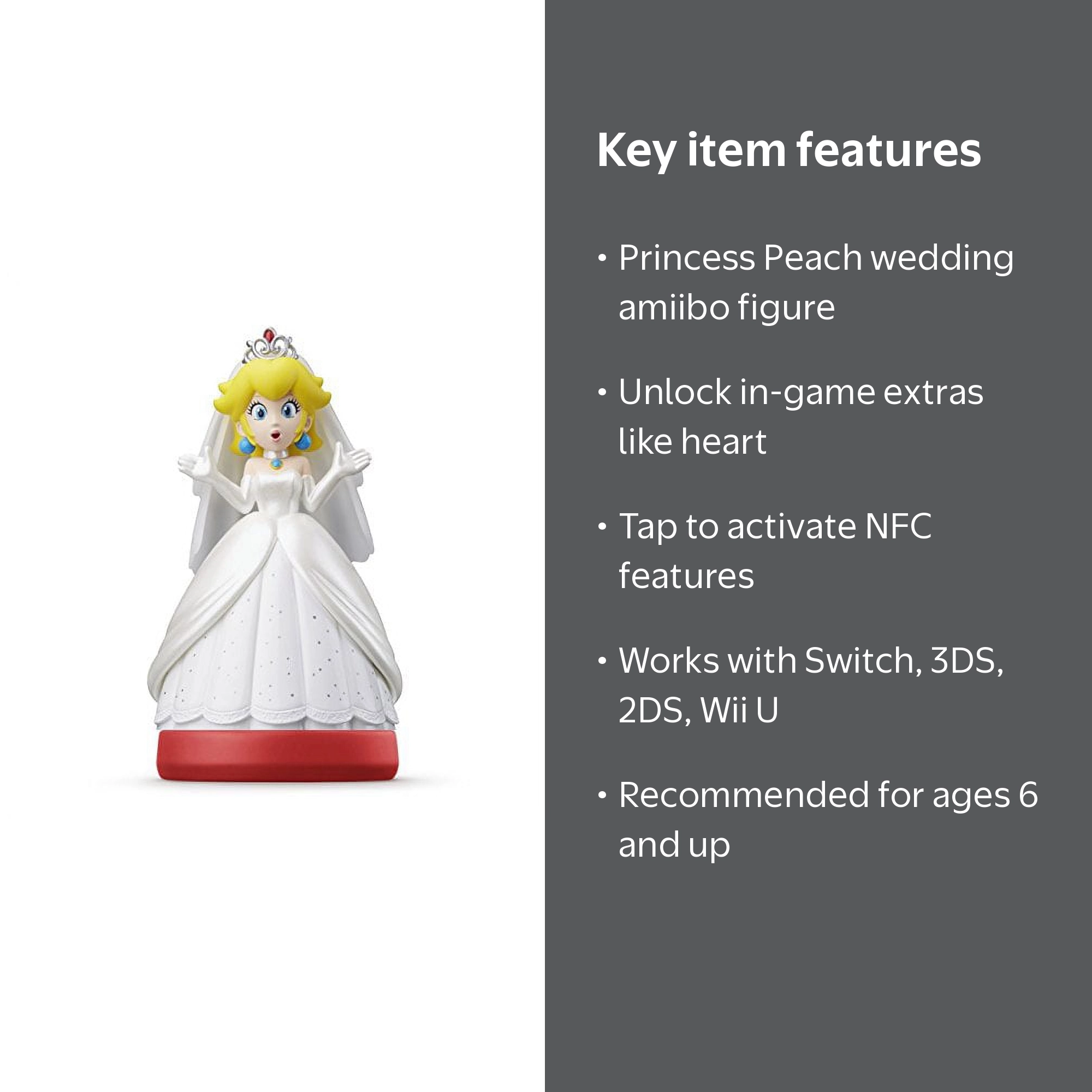 princess peach wedding dress amiibo amiibo Super Mario Odyssey Series Figure (Peach