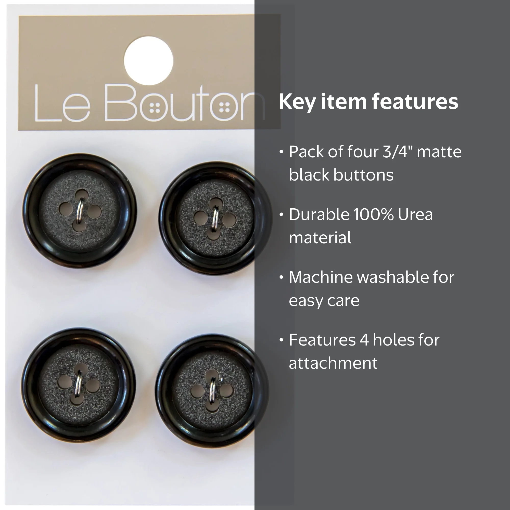 Le Bouton Black 3/4
