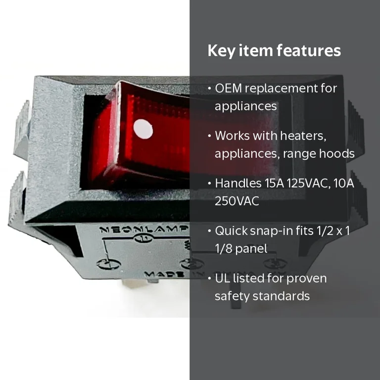 Zing Ear ZE-215 Small Electric Red Illuminated Rocker Switch, 15A Zing Ear ZE-215 Small Electric Red Illuminated Rocker Switch, 15A