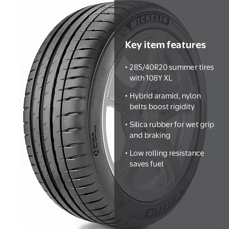 Michelin Pilot Sport 4 Summer Tire, 285/40R20 108Y XL - Walmart.com