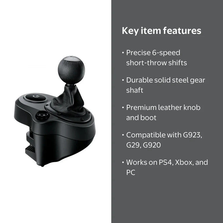 Logitech, Driving Force Shifter, Black, 6-speed short-throw