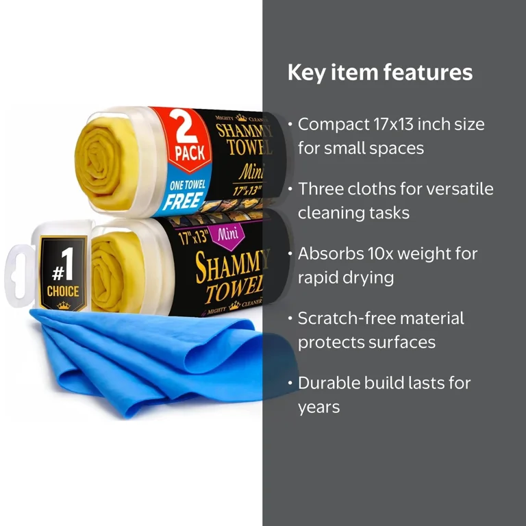Mighty Cleaner Auto Wash Pack - Premium Chamois Car Drying Towel