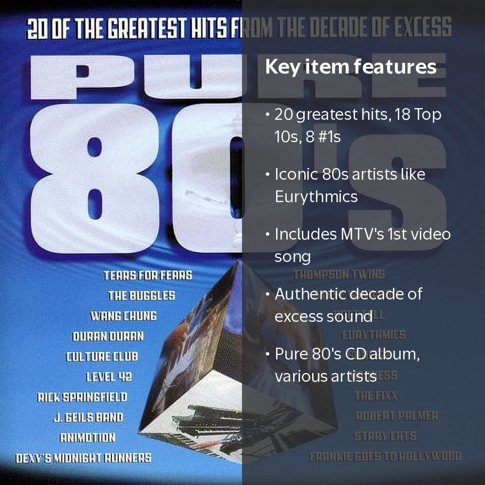 Utv Records, Music and Performance, Various Artists - Pure 80's CD
