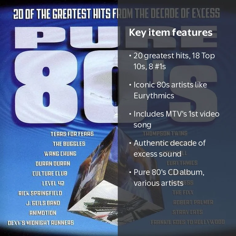 Utv Records, Music and Performance, Various Artists - Pure 80's CD