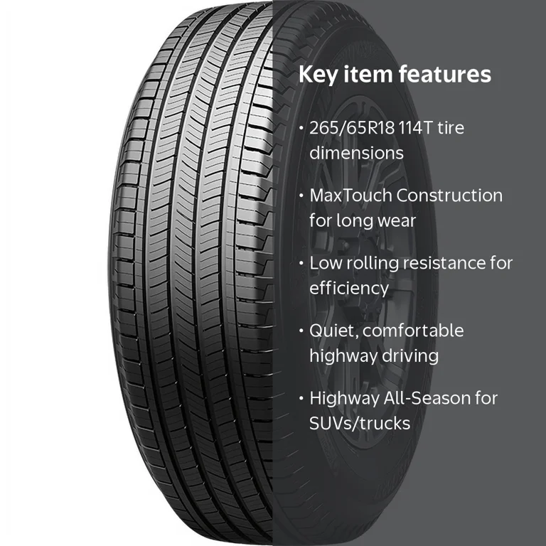 Michelin, Primacy LTX Tire, 265/65R18, 114T, All-Season - Walmart.com