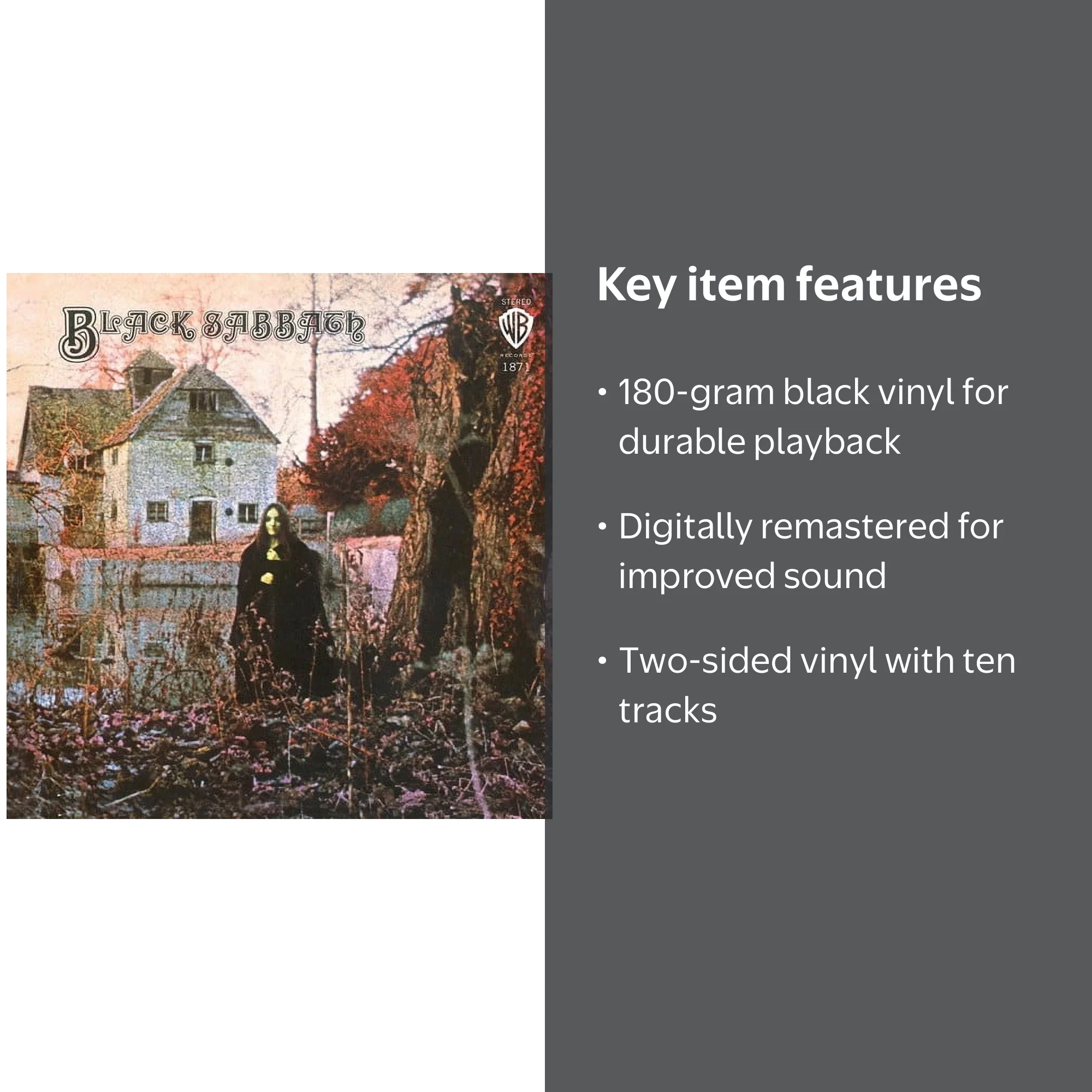 Black Sabbath, Black Sabbath vinyl LP, rock, 1970 debut remastered