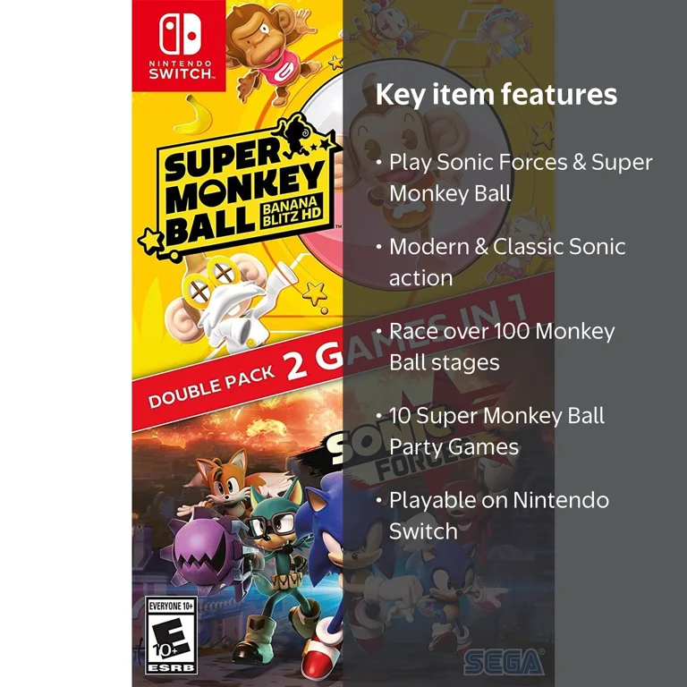 SEGA Double Pack: Sonic Forces, Super Monkey Ball Banana Blitz HD