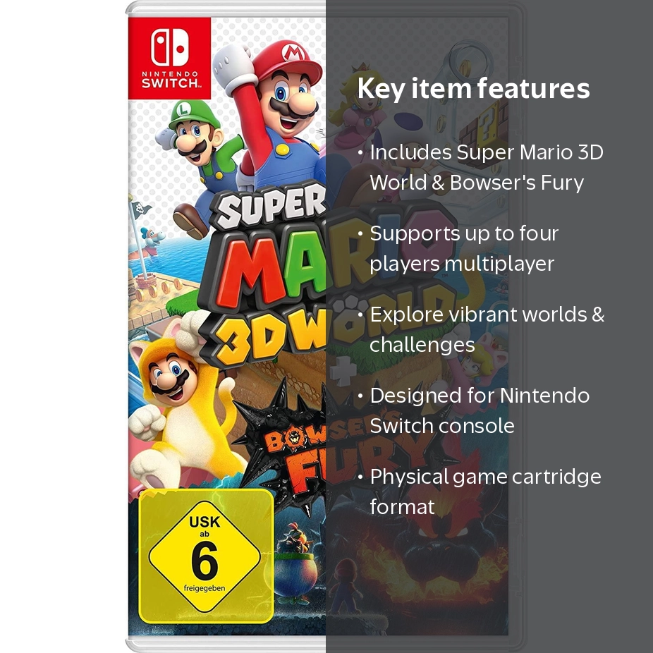 Nintendo, Super Mario 3D World + Bowser's Fury, Physical, Switch Nintendo, Super Mario 3D World + Bowser's Fury, Physical, Switch