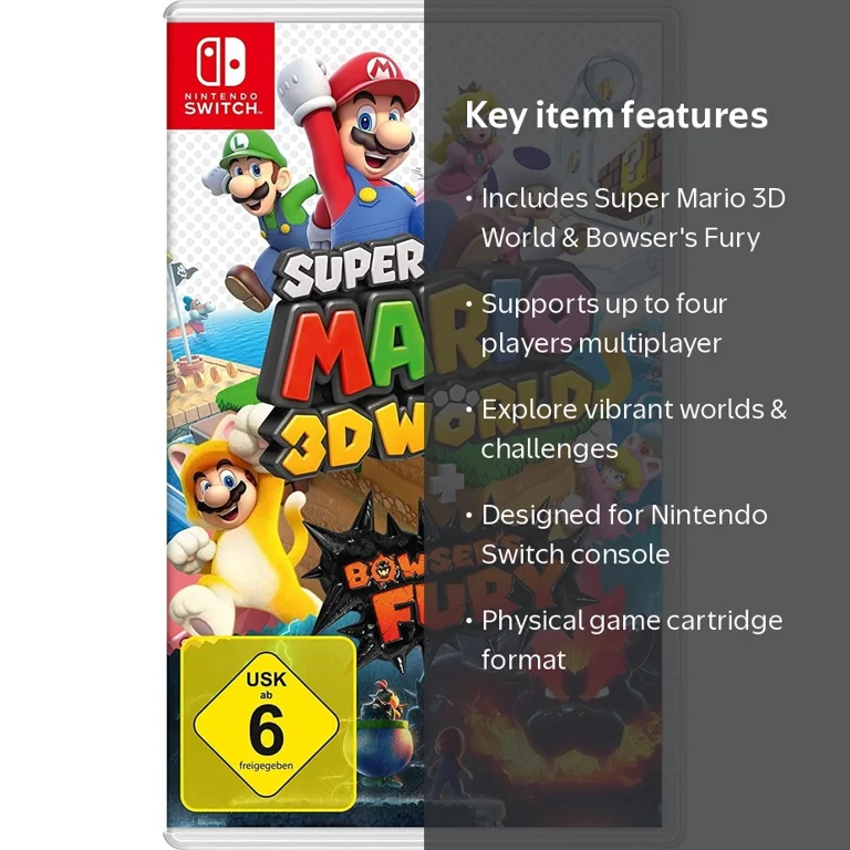 Nintendo, Super Mario 3D World + Bowser's Fury, Physical, Switch