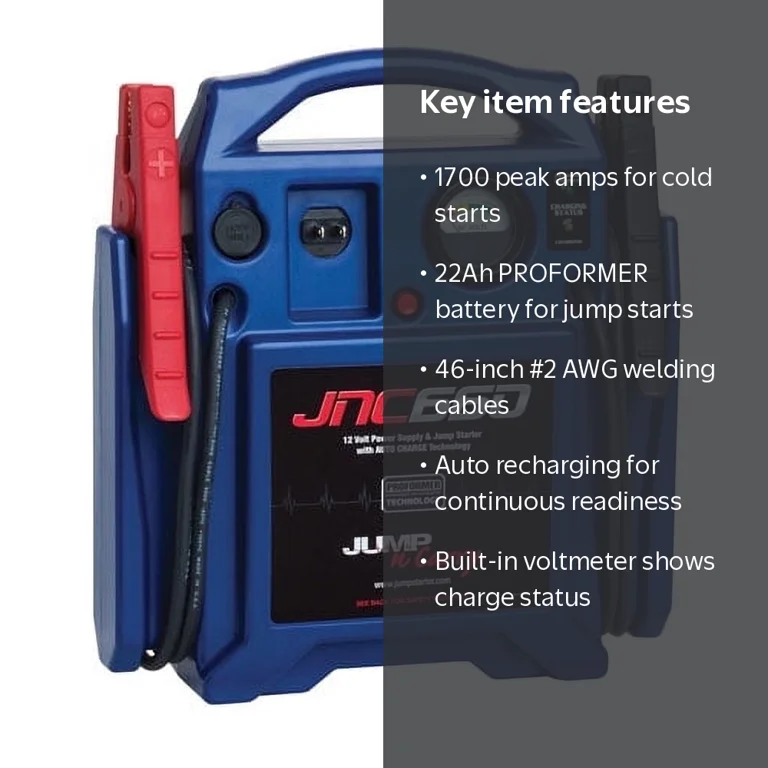 Clore Automotive Heavy-Duty Portable Car Battery Jumper - Jump-N