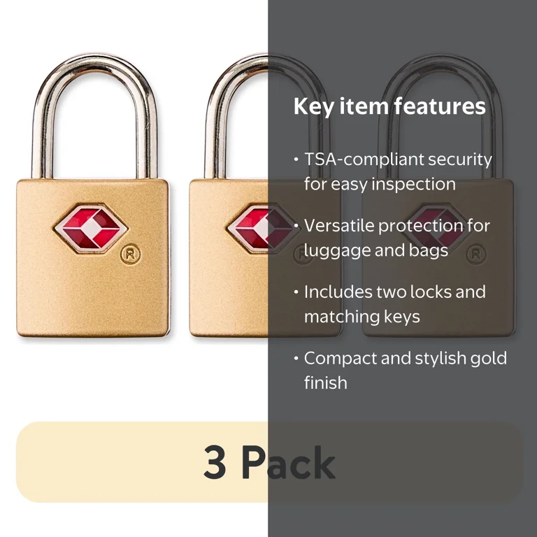 Protege Key Luggage Locks - TSA Accepted - Set of 2 Keys - Walmart.com