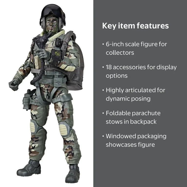 G.I. Joe, Action Pilot Figure, HALO Jumper 6-inch, 60th