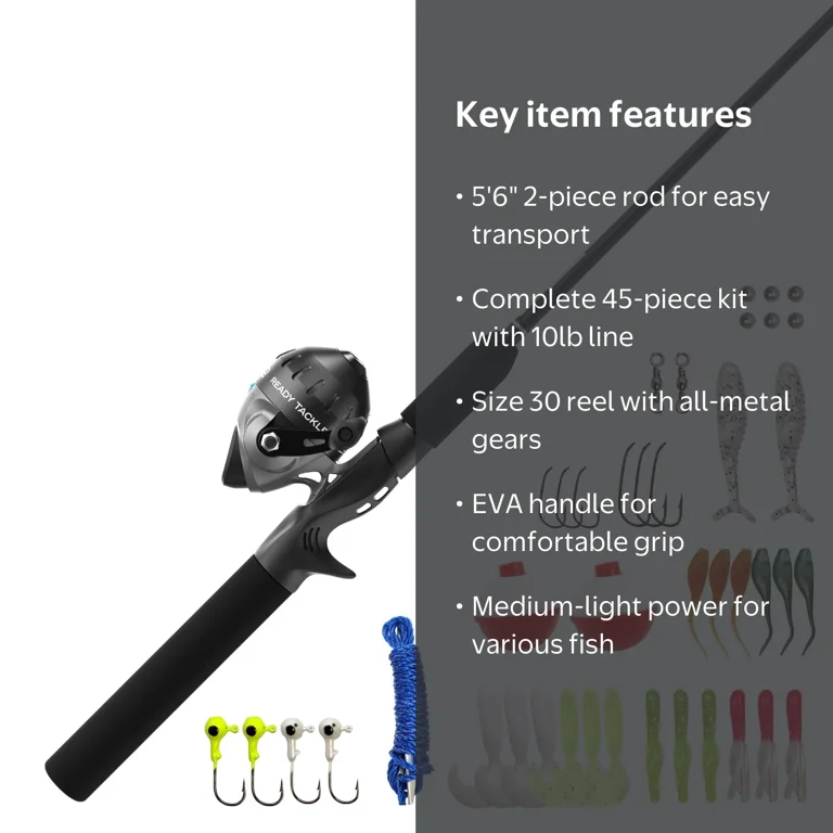 Zebco Spincast Reel and Rod Combo, 5'6