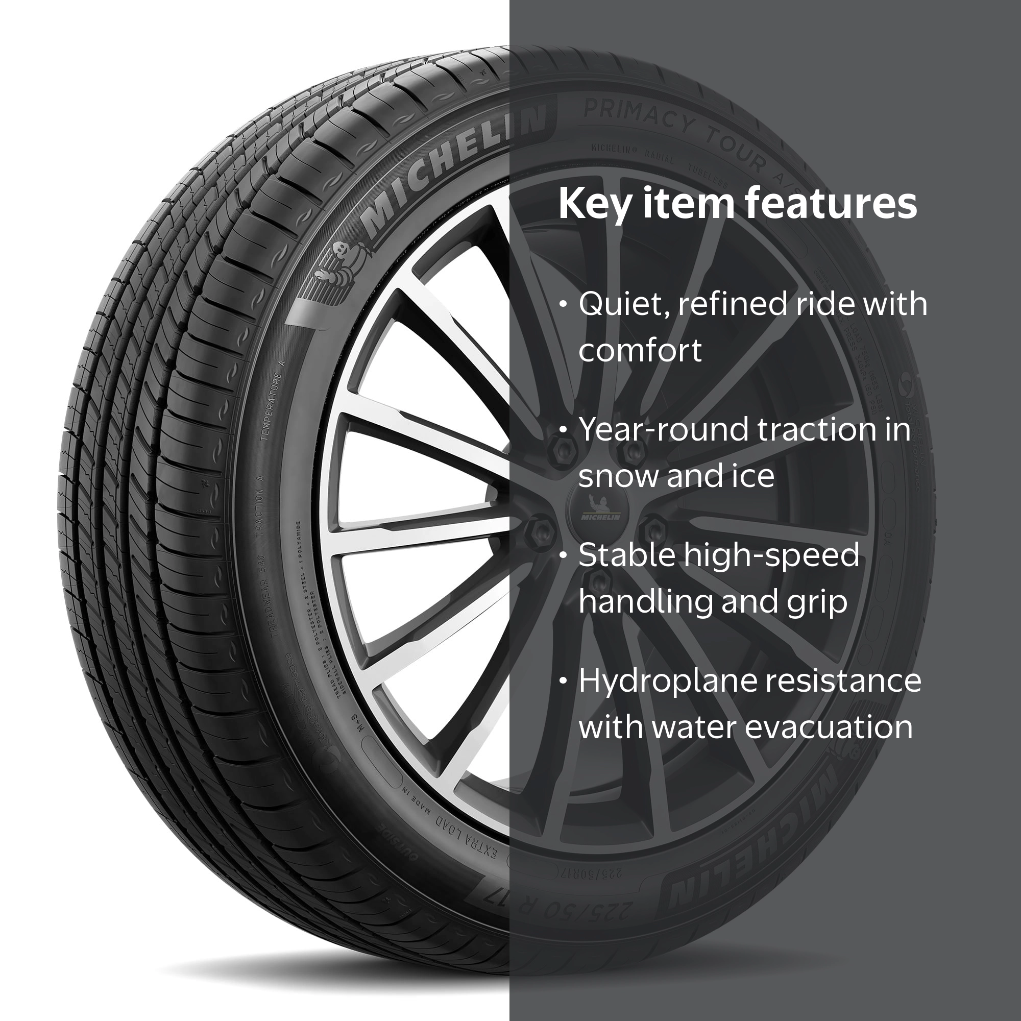 Michelin Primacy Tour A/S All-Season 265/45R20/XL 108W Tire Fits