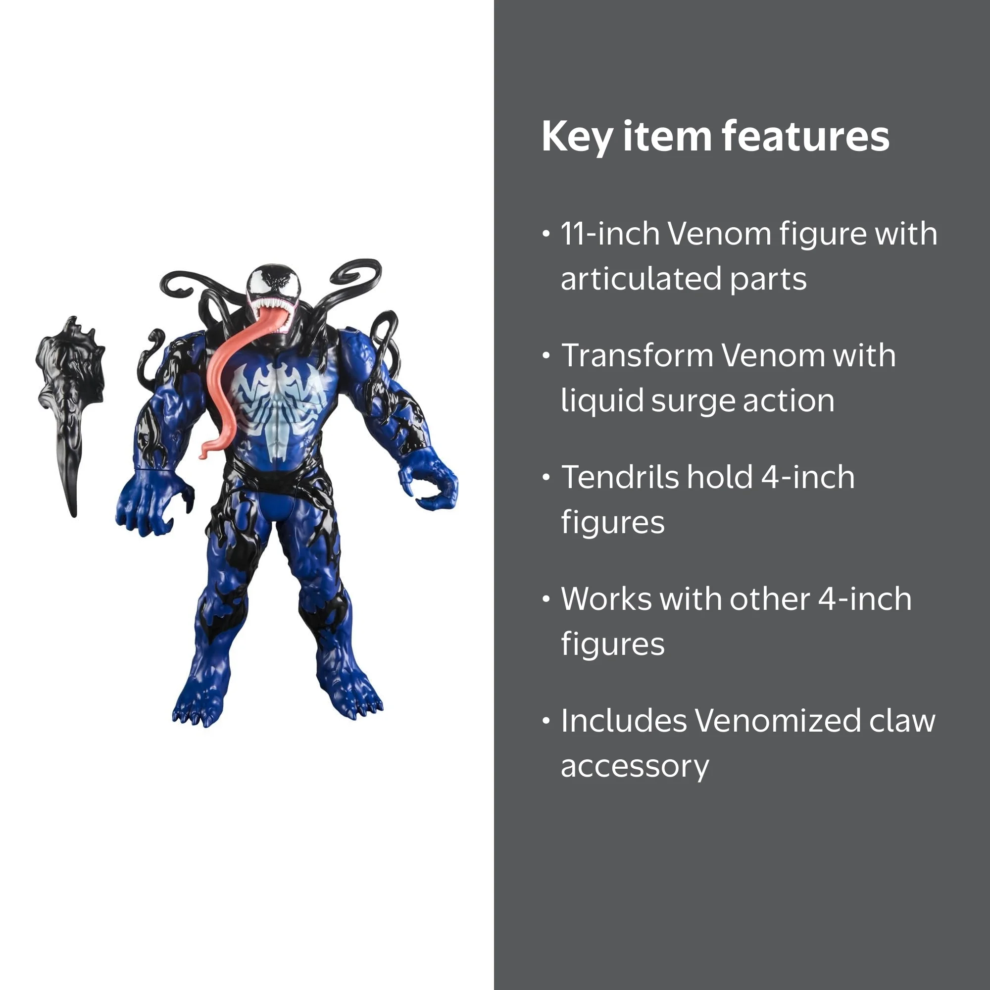 Marvel Spider-Man Venom Liquid Shifter 11-Inch Symbiote Action Toy