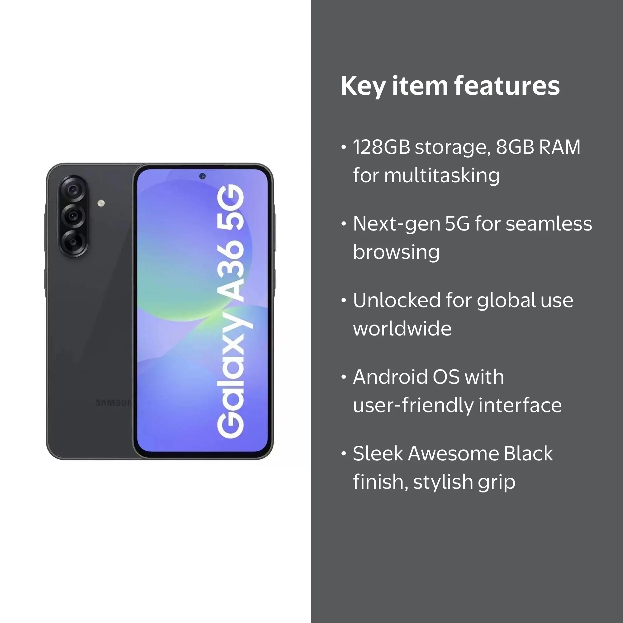 Samsung A36 5G Smartphone - Smartphones for order processing