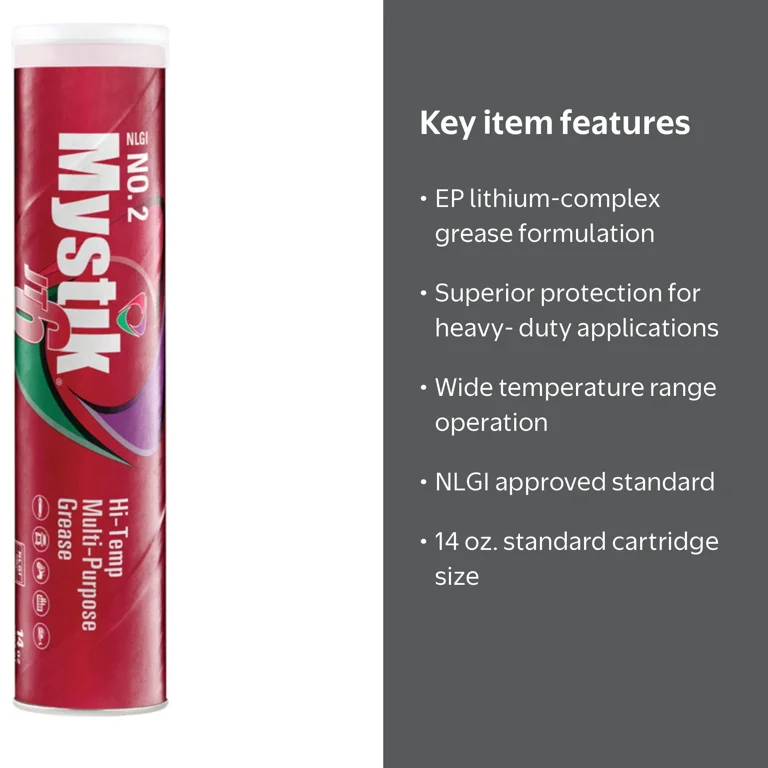 Mystik 665005002080 JT-6 Multi-Purpose Hi-Temp Grease Cartridge