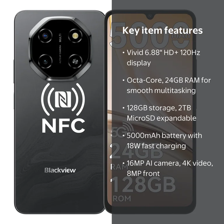 Blackview Shark 6 Unlocked Android Phones 5G (2025), Android 15 Blackview Shark 6 Unlocked Android Phones 5G (2025), Android 15