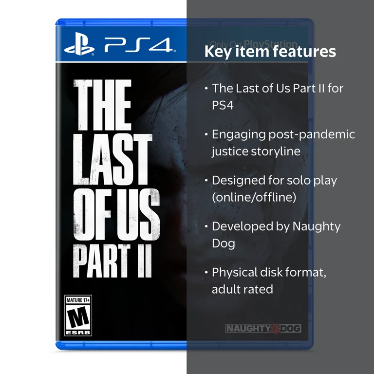 PlayStation, The Last of Us Part II, Naughty Dog, PS4 - Walmart.com
