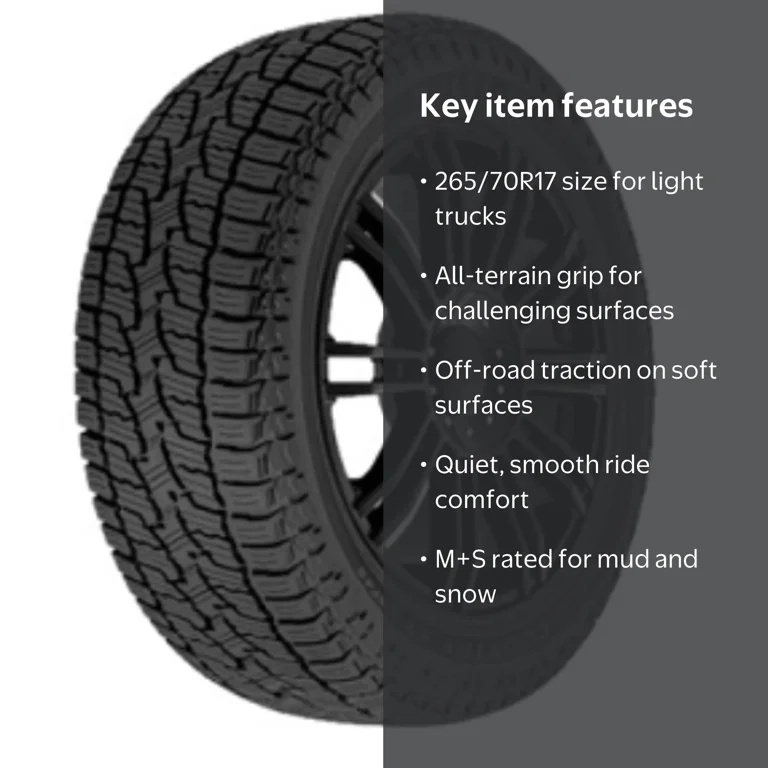 Multi-Mile, All Terrain Tire, 265/70R17 115T, Mud and Snow Rated