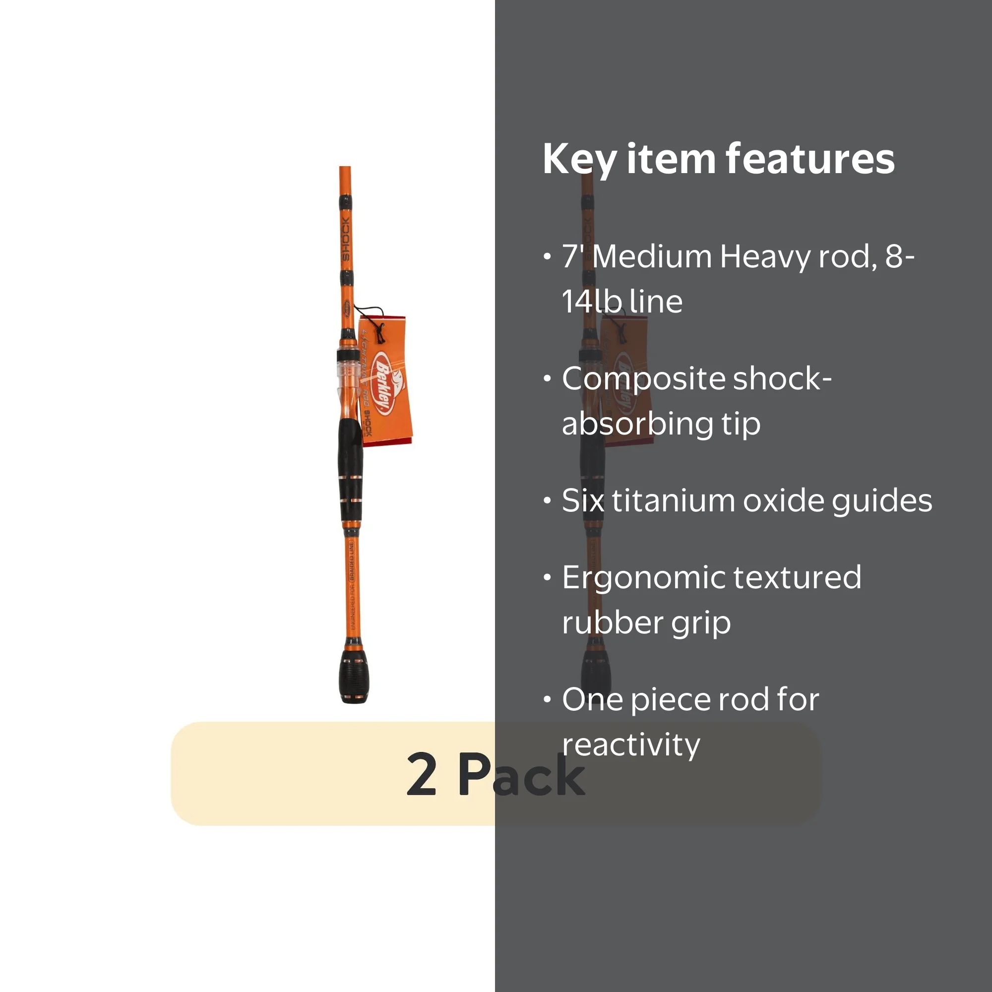 berkley drop shot fishing rods 8' Big Game Spinning Rod, Two Piece Surf Rod, 12-30lb Line Rating, Medium Heavy Rod Power, Moderate Fast Action, 1-4 oz. Lure Rating : Sports & Outdoors and sensitivity have made this fishing rod a cherished staple among budget Everything You NEED To Start