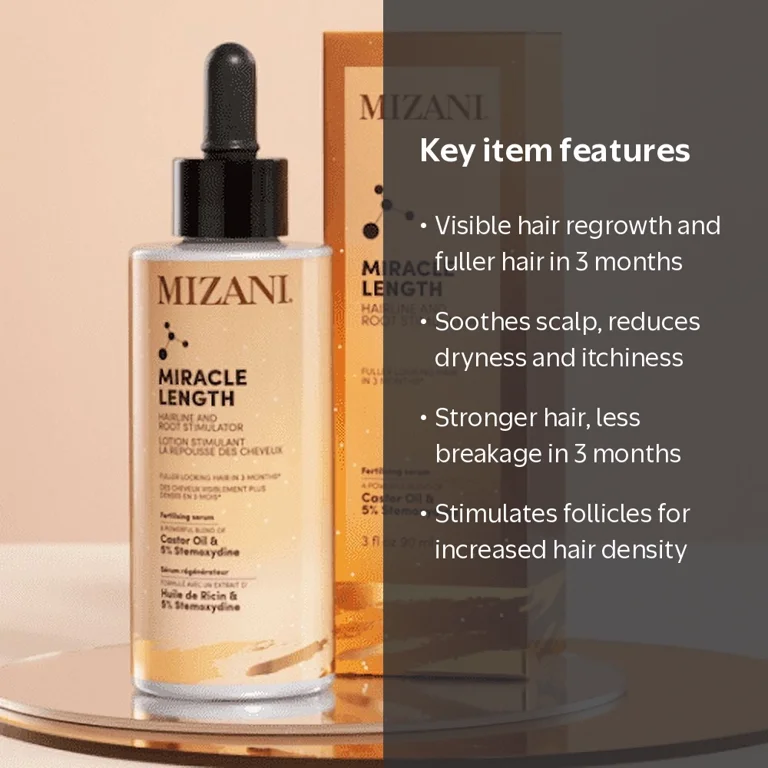 MIZANI Miracle Length Hairline and Root Stimulator, 90ml, Promotes