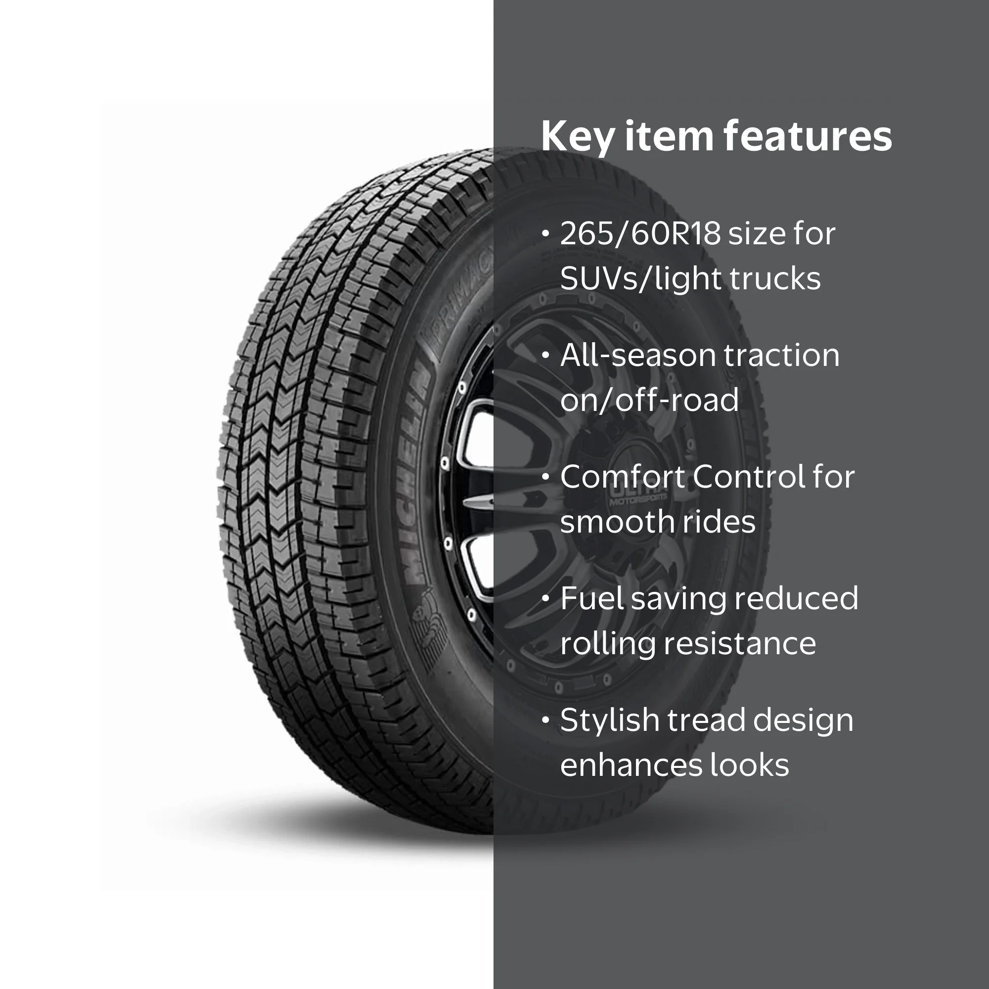 Free Shipping! Michelin Primacy XC 265/60R18 110H All Season