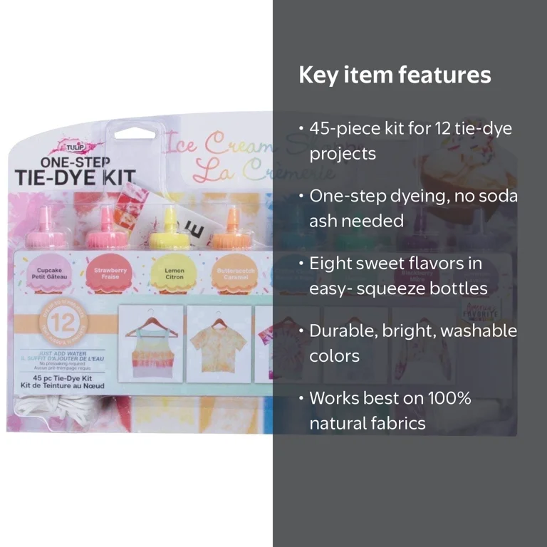 Tulip Ice Cream Shoppe 8-Color One-Step Tie-Dye Kit - Walmart.com