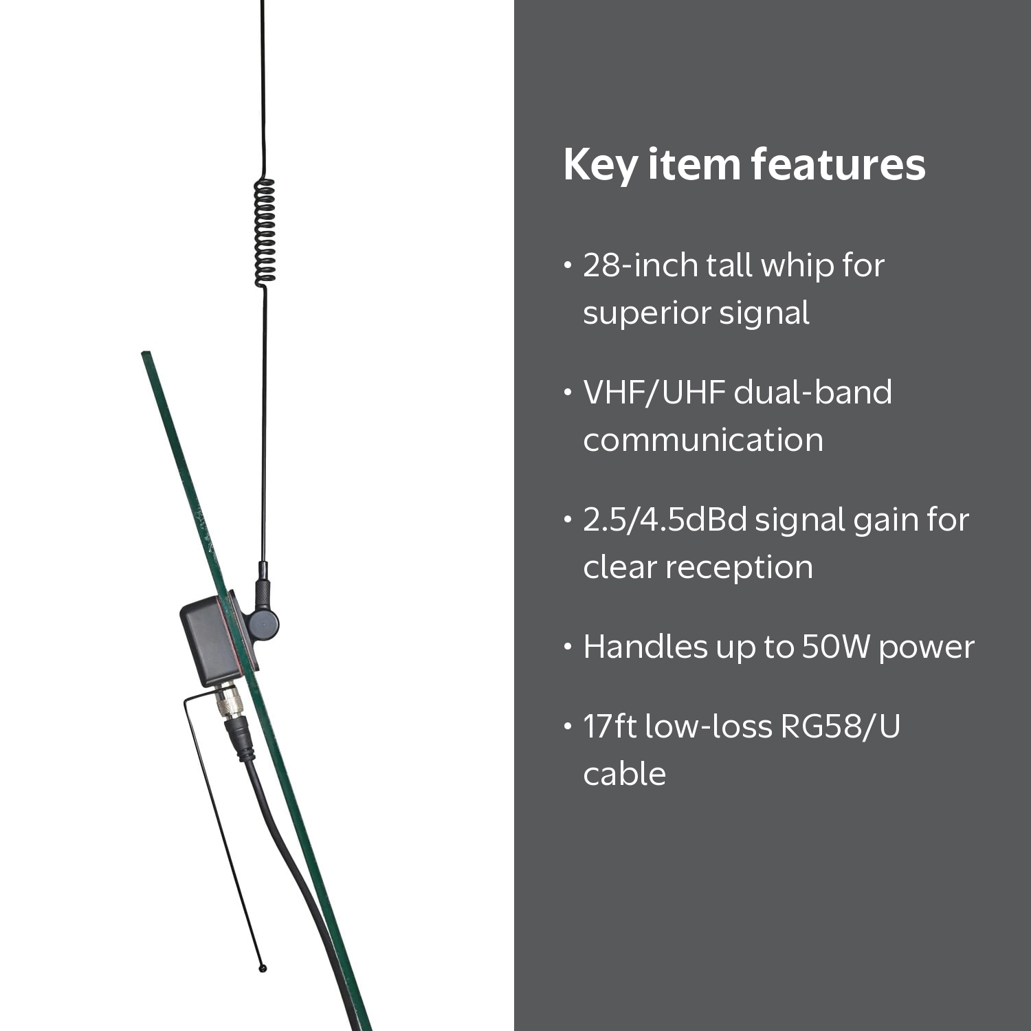 Tram 1191 144mhz/440mhz Dual-band Pre-tuned Amateur Glass-mount