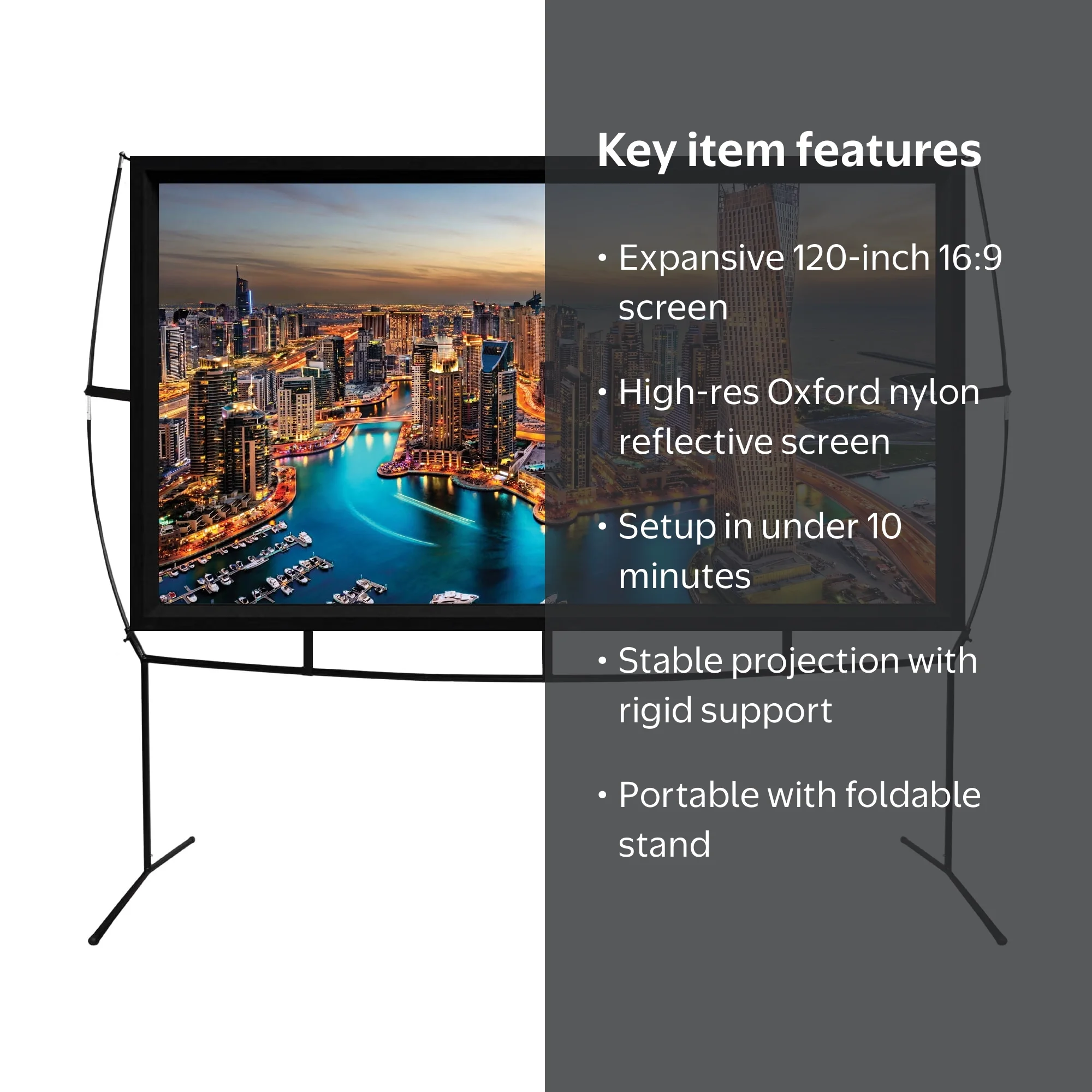Khomo Gear Jumbo 120 inch 16:9 Portable Outdoor and Indoor Theater