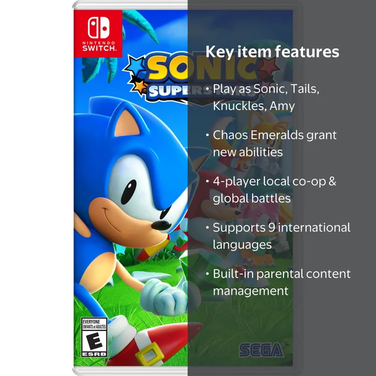 SEGA, Sonic Superstars, Nintendo Switch game, 2023-10-17 - Walmart.com