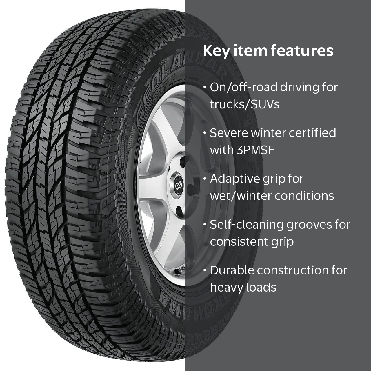 Yokohama Geolandar A/T G015 215/70R15 98H OWL All-Weather Tire for