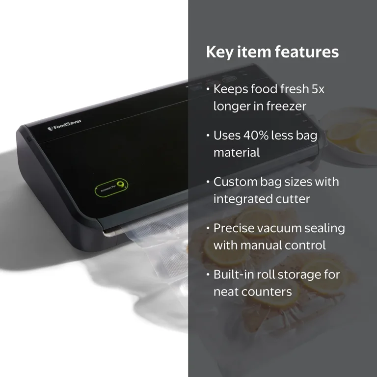 FoodSaver FM2100 Manual Kitchen Vacuum Sealer System with Bag
