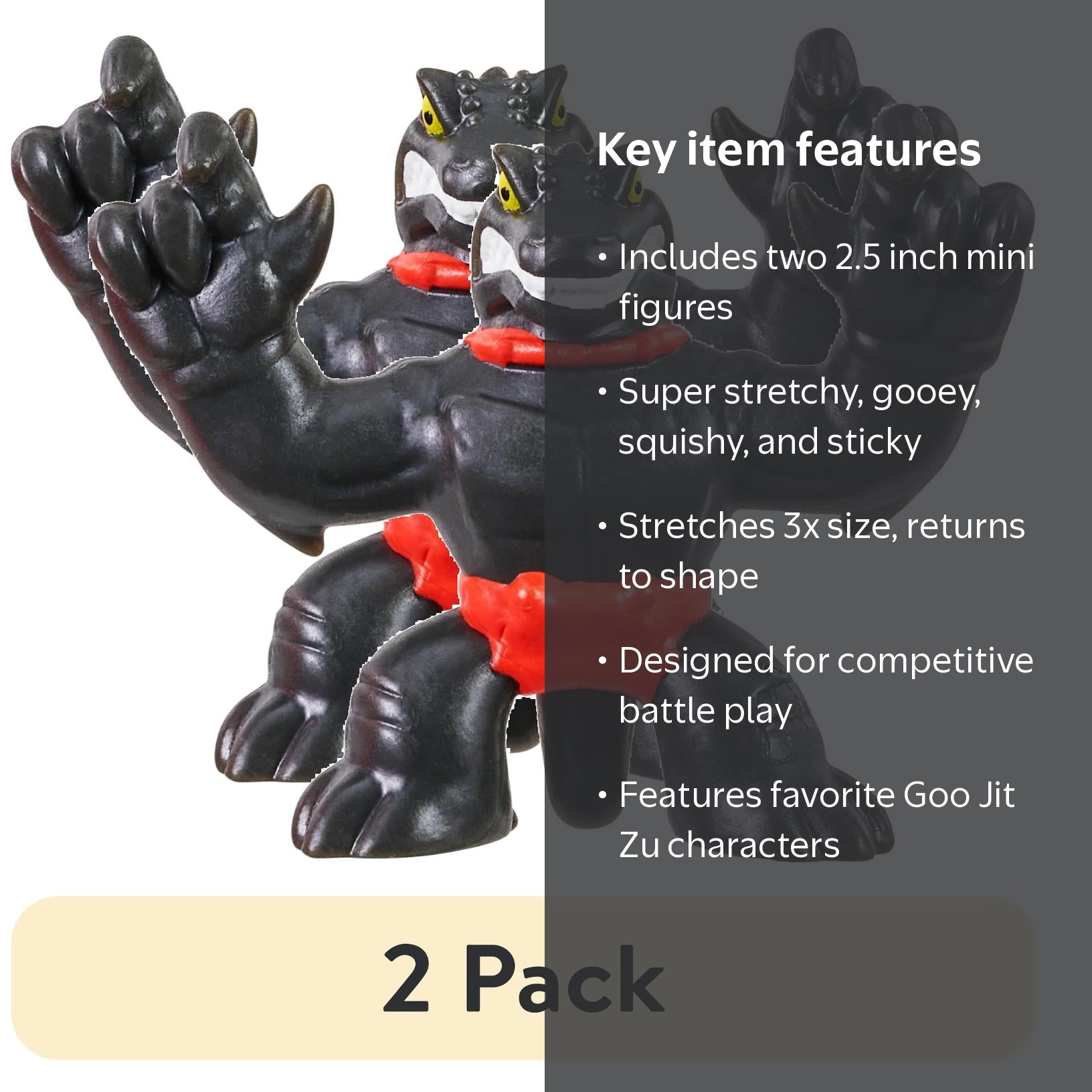 2 pack) Heroes of Goo Jit Zu Minis Versus Pack, 2 2.5 inch Figures