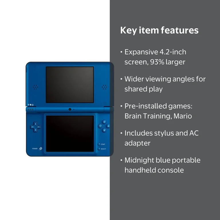 Nintendo DSi XL - Handheld game console - midnight blue - Dr