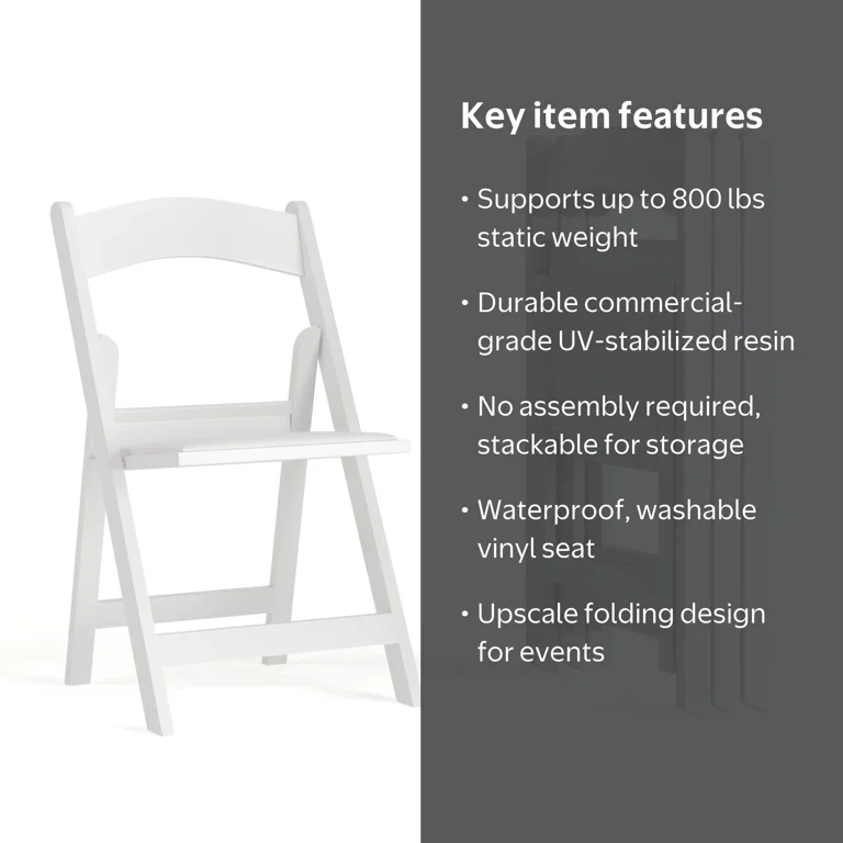 Flash Furniture Hercules Series Resin Folding Event Chairs Set of