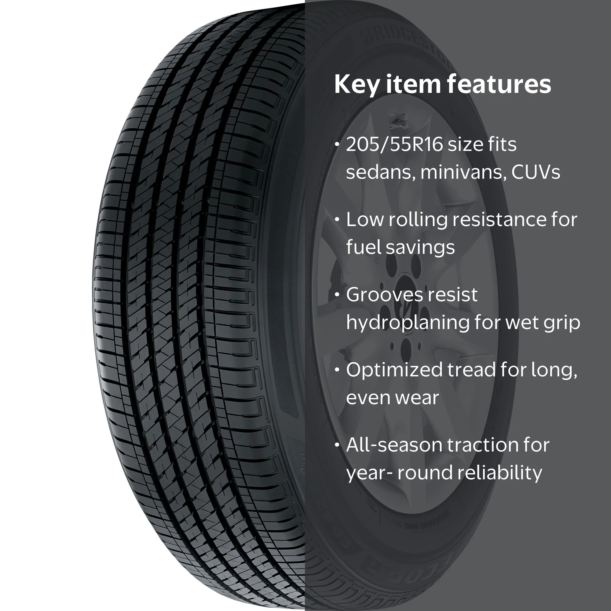 Bridgestone Ecopia EP422 Plus All Season 205/55R16 91H Passenger