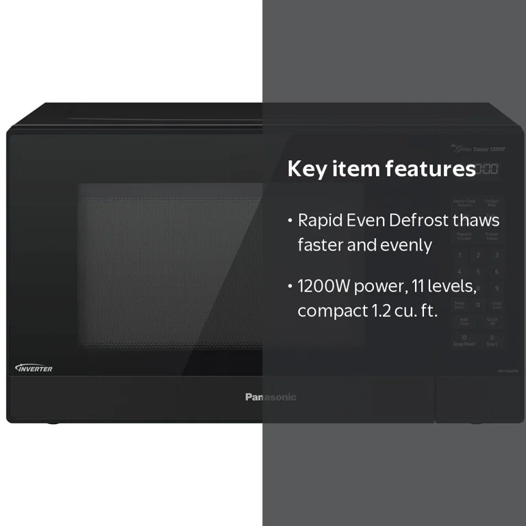 Panasonic 1.2 Cu. Ft. 1200W Genius Sensor Microwave Oven with Panasonic 1.2 Cu. Ft. 1200W Genius Sensor Microwave Oven with