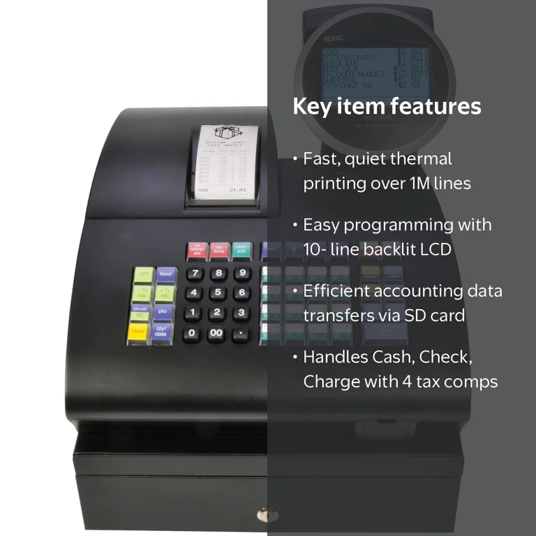 Royal Alpha 1100ML Electronic Cashier Machine POS System, Thermal