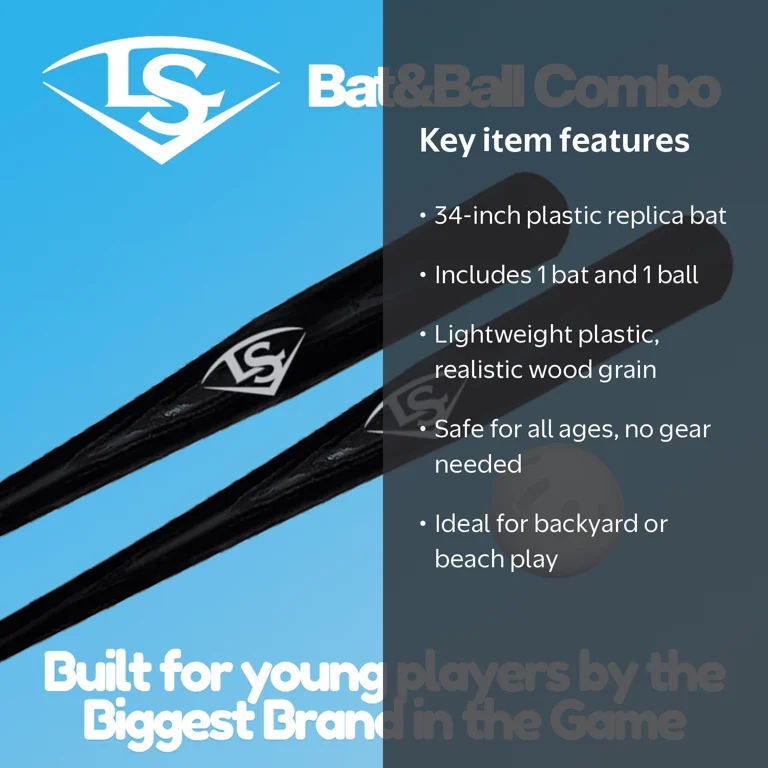 Louisville Slugger Ultimate Plastic Bat and Ball Combo – 34