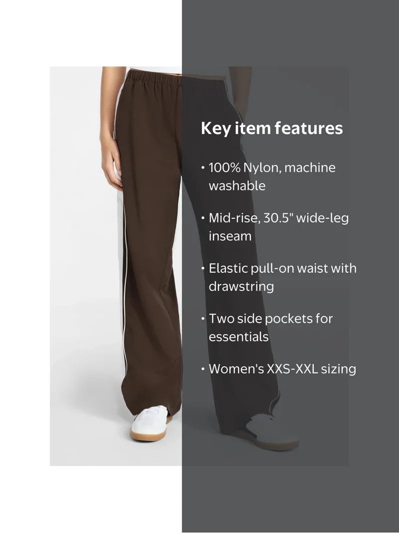 No Boundaries Side Stripe Track Pants, 30.5'' Inseam, Women's XXS