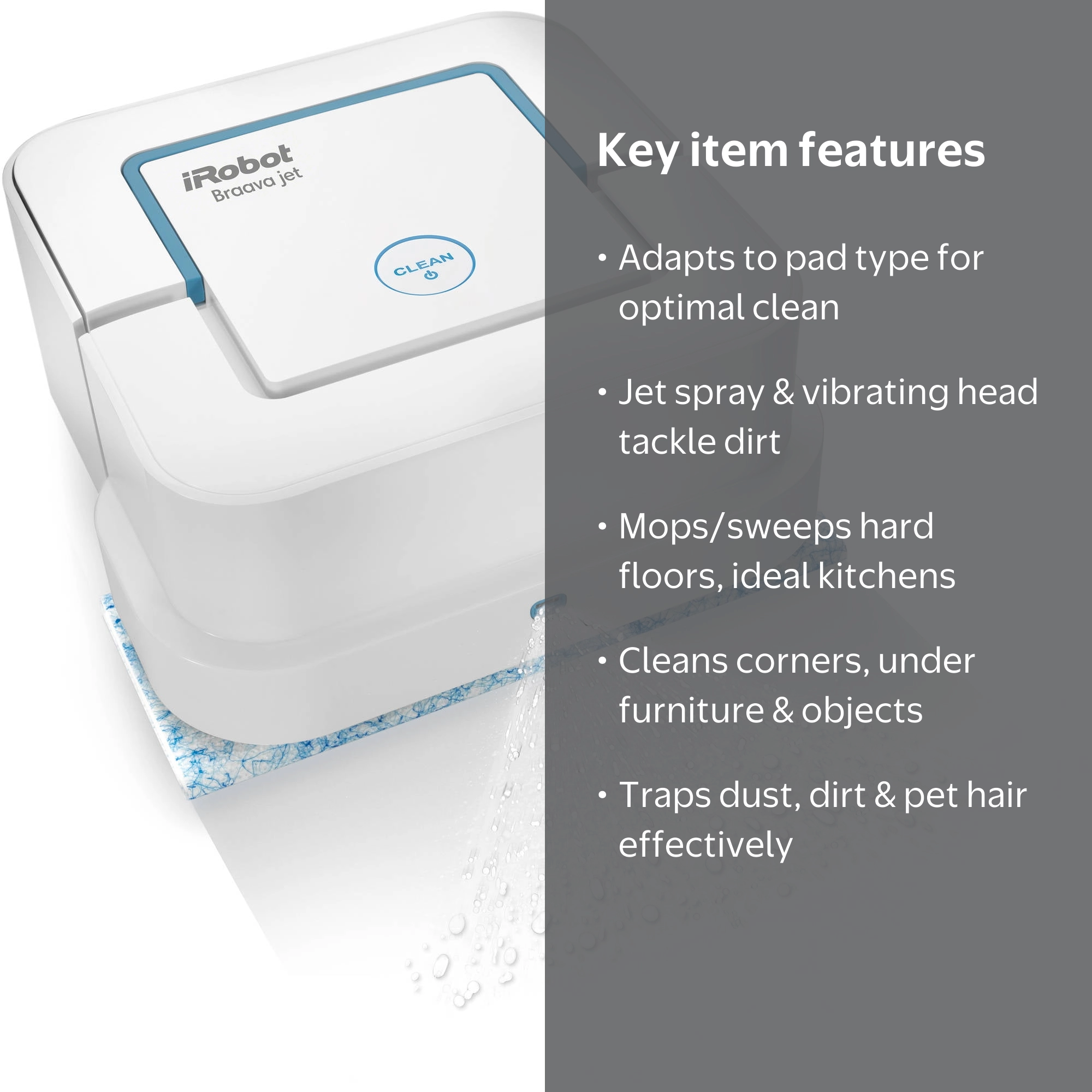iRobot Braava Jet 245 Robotic Floor Cleaner - App Enabled